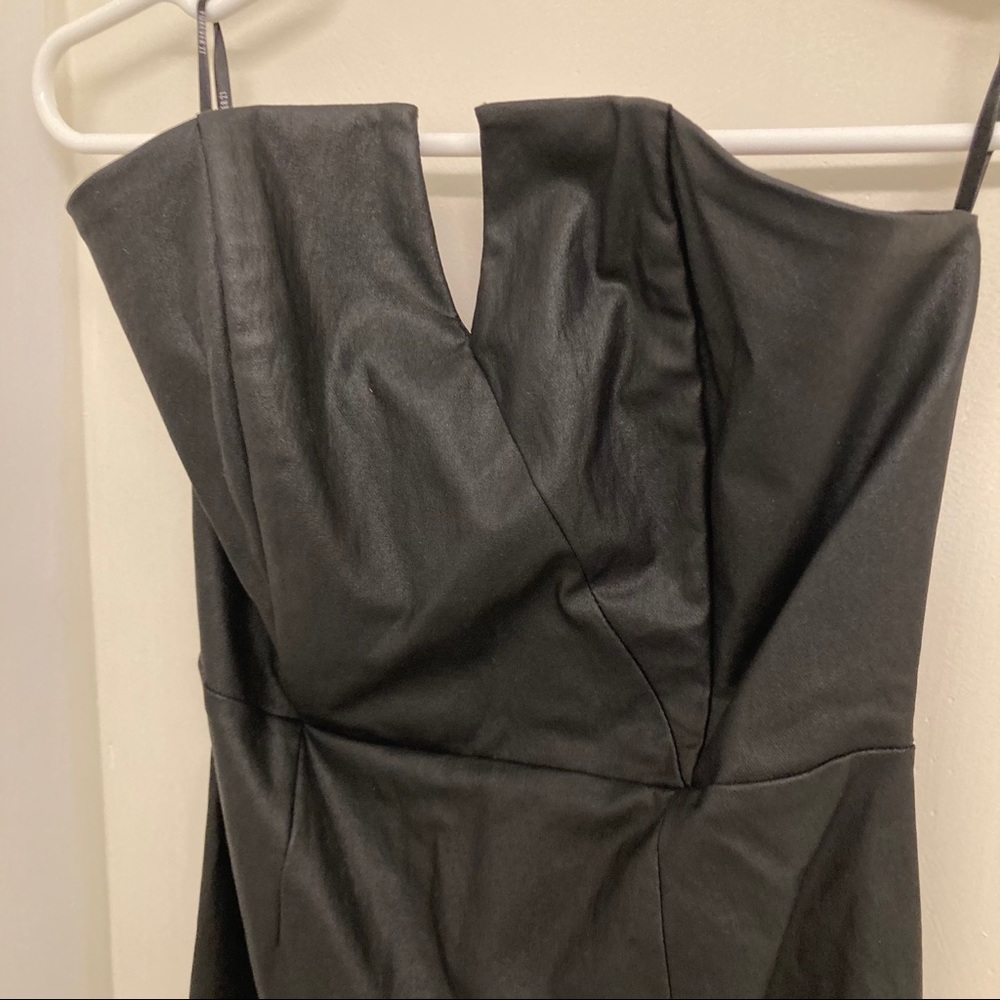Super sexy faux leather mini dress
